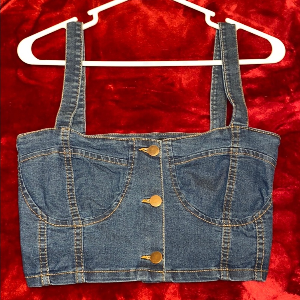 Denim crop top